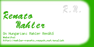 renato mahler business card