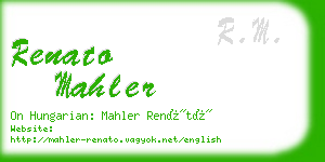 renato mahler business card